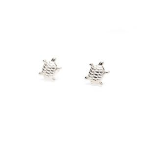 925 Sterling Silver or Gold Turtle Stud Earrings for Earlobes and/or Cartilage